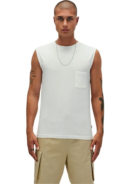 Trıbe Tank-Top Beyaz Erkek Atlet 22.01.23.002-C04