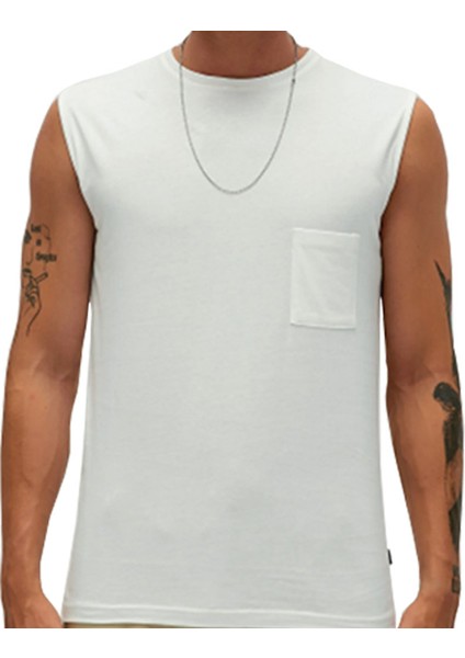 Trıbe Tank-Top Beyaz Erkek Atlet 22.01.23.002-C04