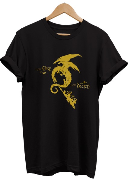 Lotr Yüzüklerin Efendisi Smaug Baskılı %100 Pamuk Oversize T-Shirt