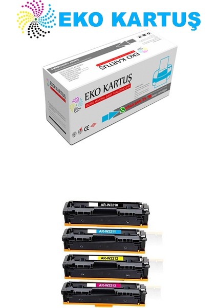Hp Color Laserjet Pro Mfp M283CDW 207X(W2210) Set Chipsiz Muadil Toner