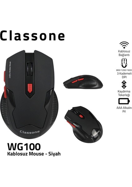 WG100 Gaming Serisi Kablosuz Mouse