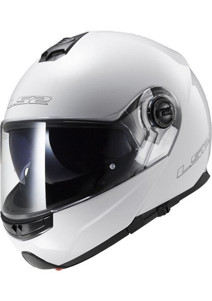 Strobe Çene Açılır Vizörlü Beyaz Kask [x-Large Beden] FF325