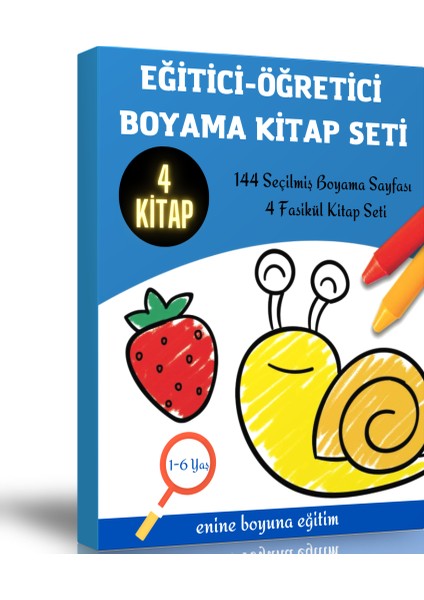 Eğitici-Öğretici Boyama Kitap Seti (144 Boyama Sayfası)