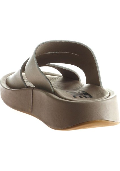 Vizon Deri Kadın Dolgu Topuklu Terlik fırsatları