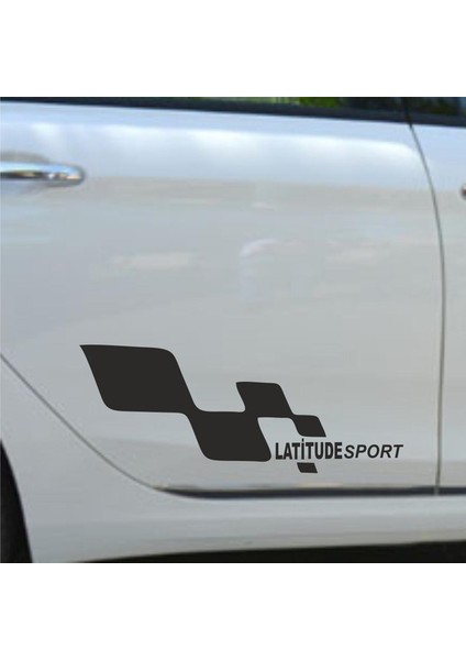 Latitude Yan Sport Araba Sticker Sağ Sol 2 Adet 11CMX30CM