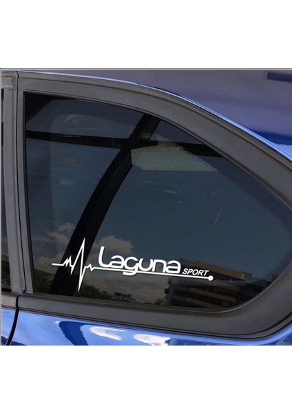 Araba Laguna Nabız Kalp Atışı Sticker 2 Adet Sağ Sol