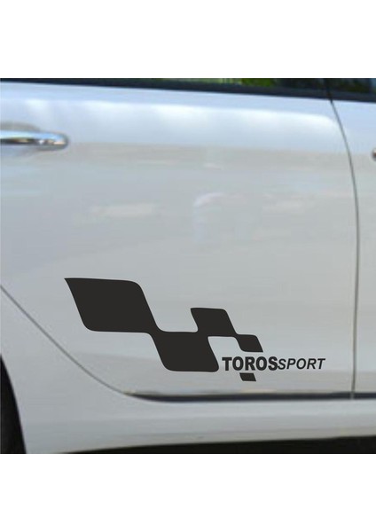 Araba Toros Yan Sport Oto Sticker Sağ Sol 2 Adet 11CMX30CM