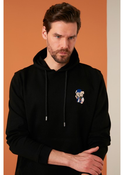 Pamuklu Kanguru Cepli Kapüşonlu Sweat Erkek Sweat 6141006 fiyatları