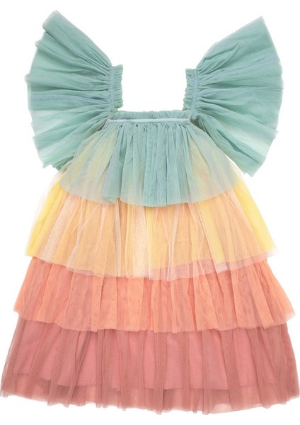 - Rainbow Ruffle Princess Dress-Up - 5-6 Years - Fırfırlı Gökkuşağı Elbisesi - 5-6 Yaş fiyatları