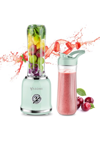 BL019 Retro Smoothie Blender Yeşil (Yasomi Türkiye Garantili )