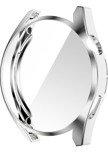 Huawei Watch Gt 3 46 mm Önü Kapalı Silikon Kılıf - Gümüş