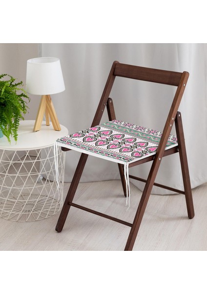 Simetrik Çini Motifli Fermuarlı Sandalye Minderi modelleri