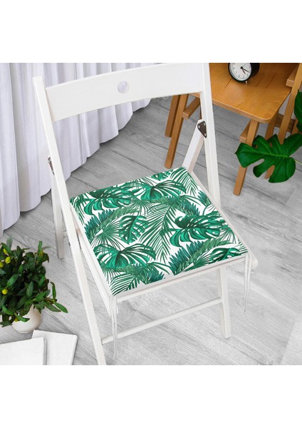 Mint Yeşili Kanaviçe Motifli Fermuarlı Sandalye Minderi modelleri