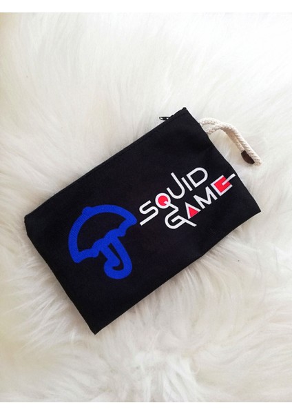 Squid Game Mavi Şemsiye Bez Cüzdan Kalemlik