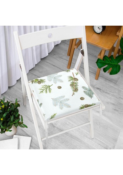 Çam Dalı Motifli Dijital Baskılı Fermuarlı Sandalye Minderi modelleri