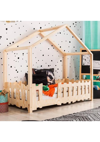 Montessori Yatak Masif Çocuk Karyola Bebek Beşik Vegas