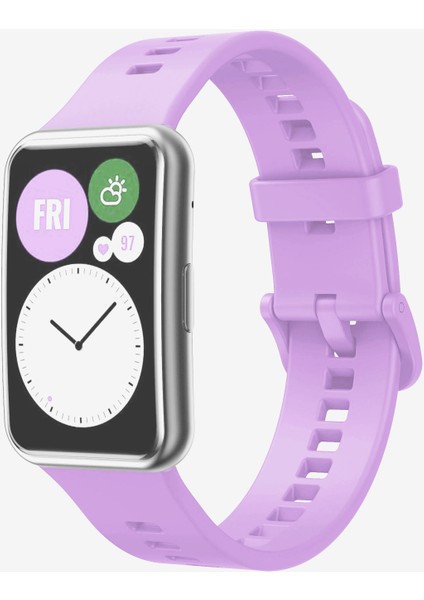 Huawei Watch Fit Uyumlu A+ Yüksek Kalite Yumuşak Pürüzsüz Silikon Kordon Kayış