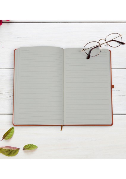 Kişiye Özel Isimli Turuncu Termo Deri Defter Kalem Seti Model 11