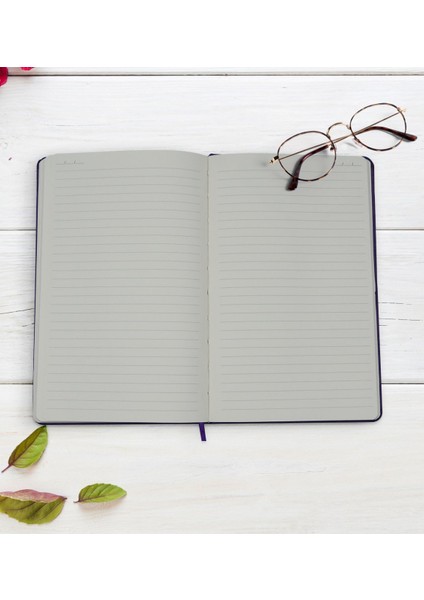 Kişiye Özel Isimli Mor Termo Deri Defter Kalem Seti Model 4