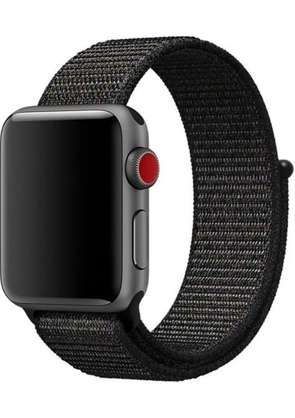 Apple Watch Seri 7 6 5 4 3 2 Se 42MM / 44MM / 45MM Uyumlu Spor Loop Dokuma Hasır Kordon