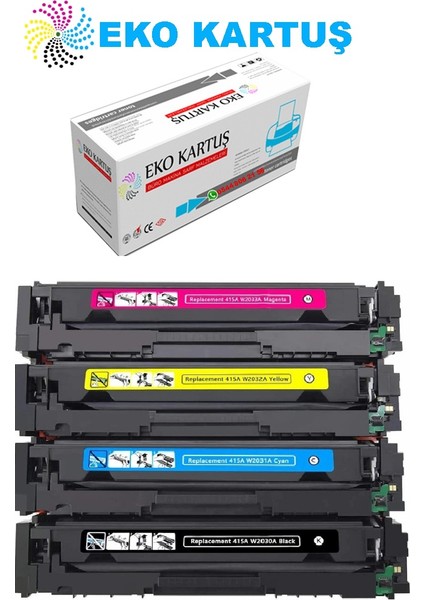 Hp Color Laserjet Pro M479FNW (CF415-W2030A) -CRG055 Set (Chipsiz) Muadil Toner