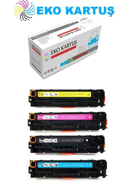 Eko Kartuş Hp Color Laserjet Pro Mfp M180N (CF530A-CF531A-CF532A-CF533A) (205A) Set Muadil Toner