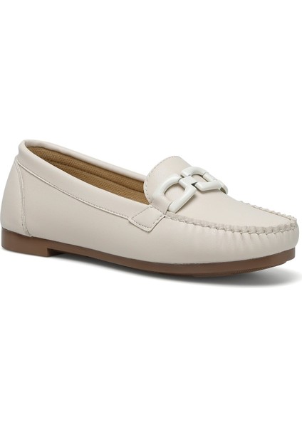 Mara.z 2fx Bej Kadın Loafer Ayakkabı