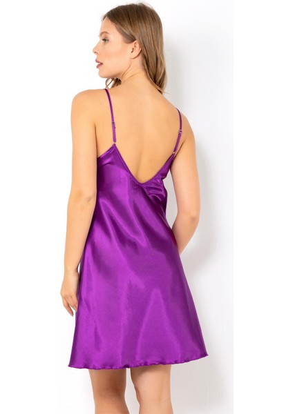 Doremi Yırtmaçlı Dantel Detaylı Saten Gecelik indirimleri