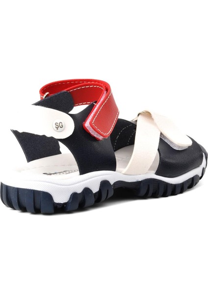 ŞR60 Lacivert-Beyaz-Kırmızı Erkek Çocuk Comfort Sandalet fırsatları