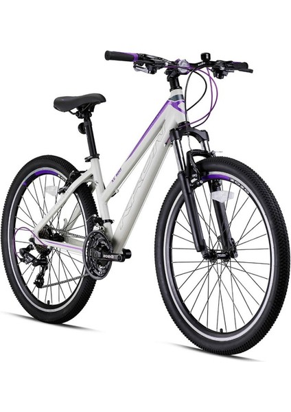 Kron Xc 100 - 26" Mtb Lady - 17' - 21 Vites - V.b. - Mat Bej Gri-Füme/mor