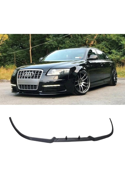 Audi A6 C6 S6 2004 - 2011 Ön Lip Mat Siyah Ön Tampon Lip