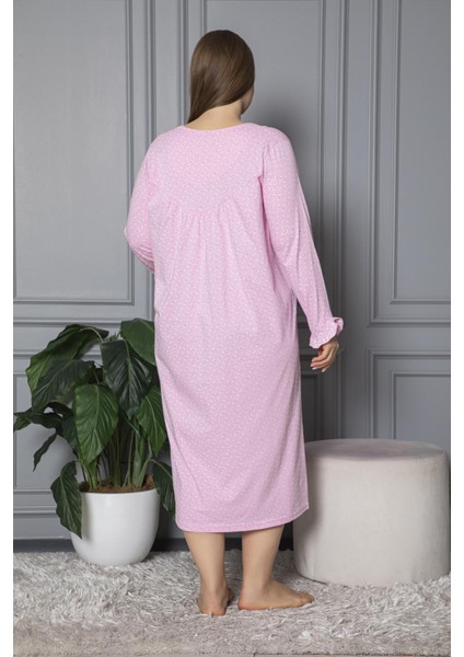 Mevsimlik Uzun Kol Pamuklu Penye Büyük Beden Anne Gecelik 180 indirimleri