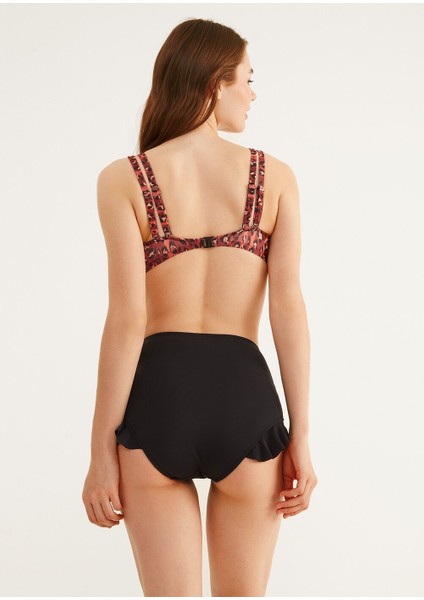 Yüksek Bel Fırfırlı Bikini Alt Kadınlar İçin Modern Tasarım Poliamid Karışımlı 1 Adet fırsatları