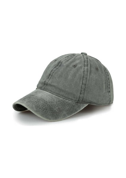 Düz Renk Yıkamalı Unisex Pamuklu Şapka