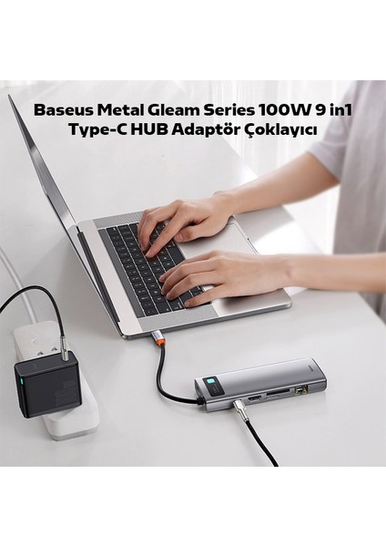 Metal Gleam Series 100 W 9 In1 Type-C Hub Adaptör Çoklayıcı