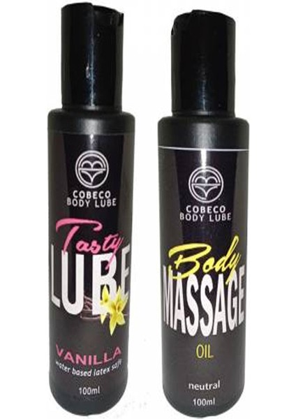 Vanilla Tasty Lube & Body Massage Oil Vanilya Aromalı 100ML ve Vücut Masaj Yağı 100ML Set