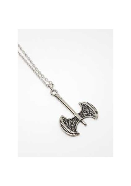 Çift Taraflı Balta Erkek Kolye