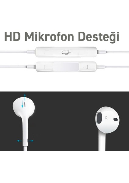 iPhone Lightning Kablolu Mikrofonlu Bluetooth Earpods Kulaklık