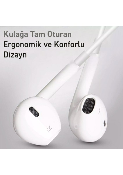 iPhone Lightning Kablolu Mikrofonlu Bluetooth Earpods Kulaklık