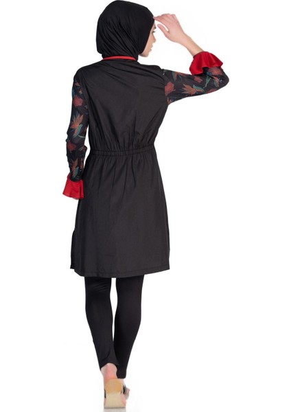 Alfasa 270 Uzun Kol Taytlı Kol Ucu Detaylı Tam Kapalı Tesettür Mayo fiyatları