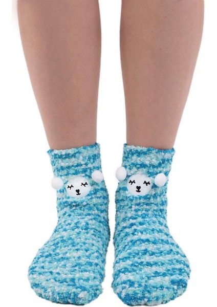 Sahab 48900 Kadın Ayıcık Desenli Peluş Çorap modelleri