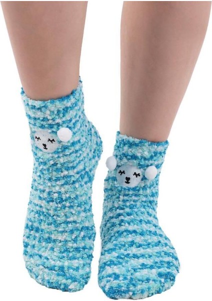 Sahab 48900 Kadın Ayıcık Desenli Peluş Çorap fırsatları
