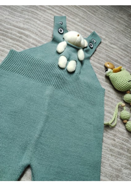 Oyuncak Ayı Detaylı Ayarlanabilir Askılı Triko Salopet modelleri