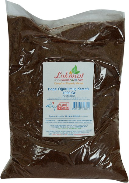 Karanfil Doğal Öğütülmüş 1000 gr Paket