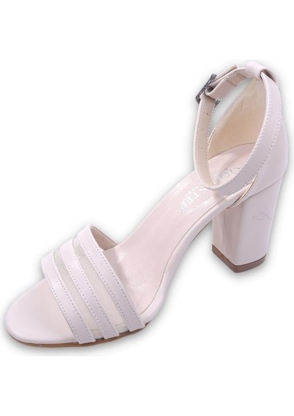 Goldstep 1601 Kadın 7,5 cm Topuk Dantelli Tek Bant Sandalet