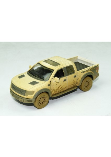 Die-Cast Çek Bırak Arabalar Ford F-150 Sarı Çamurlu