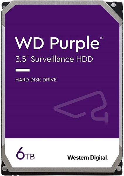 6TB Purple 3.5" 256MB Sata 6GB/s 7/24 WD63PURZ Sabit Disk