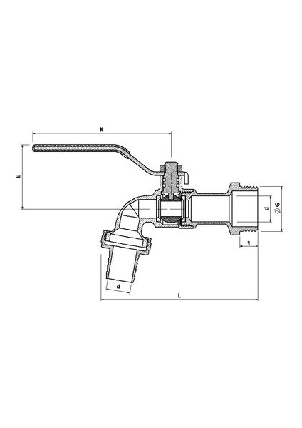 Küresel Bahçe Musluğu (Kollu) 1/2''