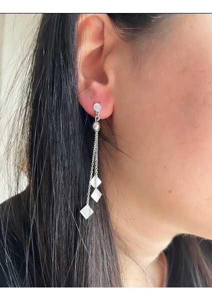 Küp Nano Zirkon Küpe 925 Ayar Gümüş