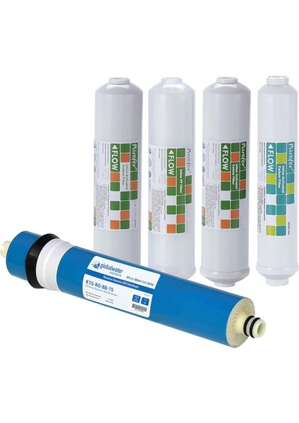 - Su Arıtma Cihazları 12" Inline 5'li Filtre Seti Nsf Sertifikalı